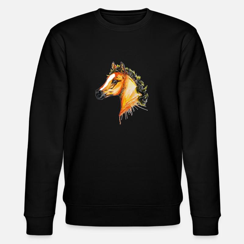 Cheval, poulain pur sang arabe - Sweat bio CHANGER Stanley/Stella Unisexe - noir