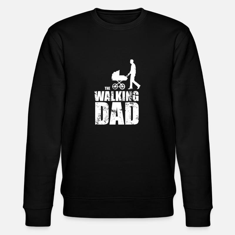 The walking dad - Stanley/Stella Unisex Bio-Sweatshirt CHANGER  - Schwarz