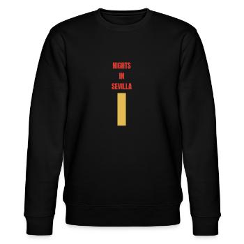 Sevilla Nachtleben Sevilla Souvenir Geschenk - Stanley/Stella Unisex Bio-Sweatshirt CHANGER  - Schwarz - Vorne - Nik (191cm) & Marisol (170cm)
