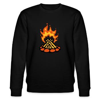 Feu primitif feu de camp camping - Sweat bio CHANGER Stanley/Stella Unisexe - noir - Devant - Nik (191cm) & Marisol (170cm)