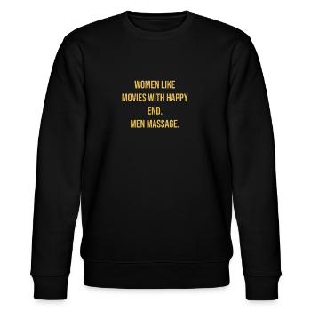 Happy Ending Massagen - Stanley/Stella Unisex Bio-Sweatshirt CHANGER  - Schwarz - Vorne - Nik (191cm) & Marisol (170cm)