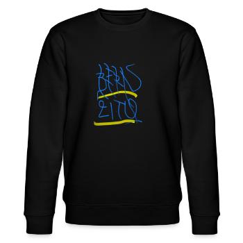 Bern City - Stanley/Stella CHANGER Unisex Organic Sweatshirt - black - Front - Nik (191cm) & Marisol (170cm)