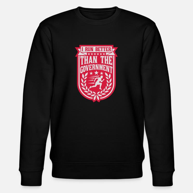 run better than government - Stanley/Stella Unisex Bio-Sweatshirt CHANGER  - Schwarz