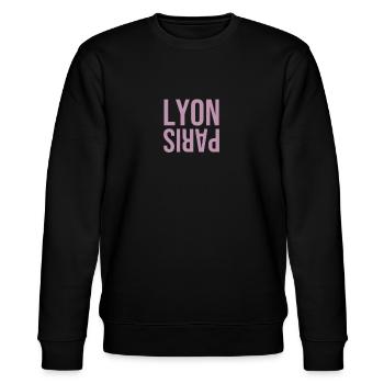 Parisien à Lyon - Parisienne à Lyon - Sweat bio CHANGER Stanley/Stella Unisexe - noir - Devant - Nik (191cm) & Marisol (170cm)