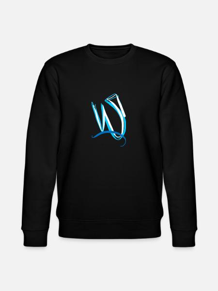 Blue and White Abstract Art - Stanley/Stella CHANGER Unisex Organic Sweatshirt - black