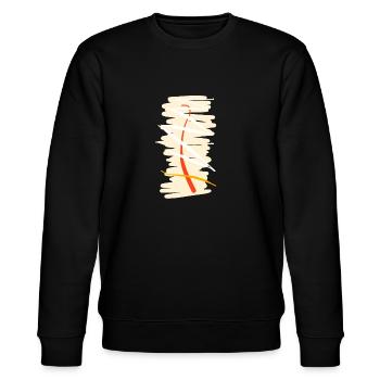 Abstrakter Kapuzenpullover - Stanley/Stella Unisex Bio-Sweatshirt CHANGER  - Schwarz - Vorne - Nik (191cm) & Marisol (170cm)