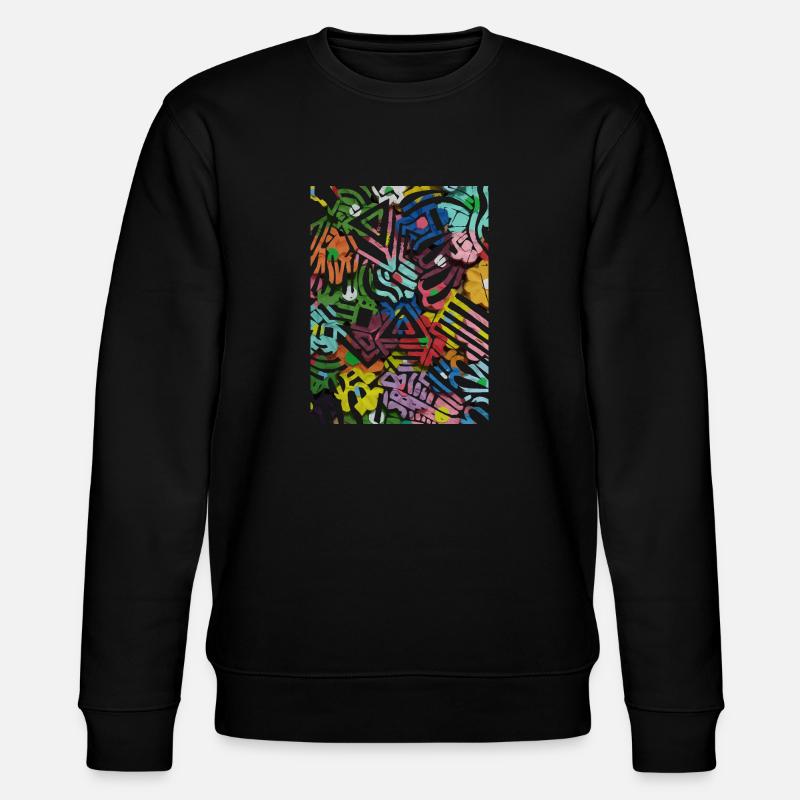 Impression géométrique - Sweat bio CHANGER Stanley/Stella Unisexe - noir