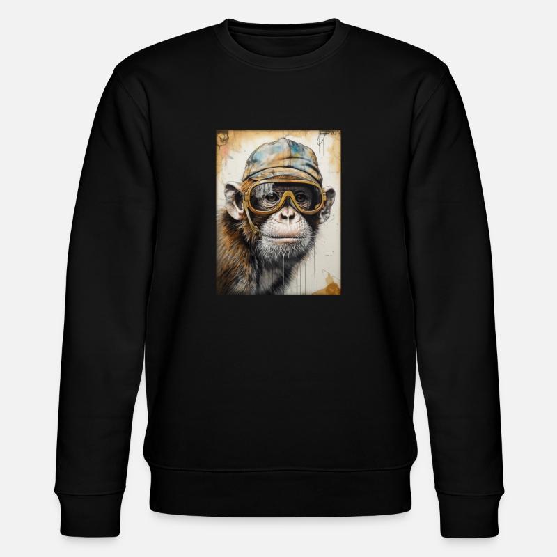 Tierischer Stil - Stanley/Stella Unisex Bio-Sweatshirt CHANGER  - Schwarz