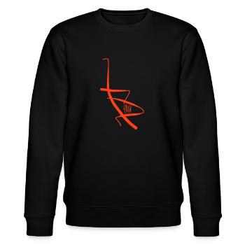 Cooles Basel Kindergeschenk für Basler Kids - Stanley/Stella Unisex Bio-Sweatshirt CHANGER  - Schwarz - Vorne - Nik (191cm) & Marisol (170cm)
