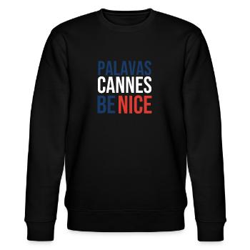 Palavas Cannes be Nice - Stanley/Stella CHANGER Unisex Organic Sweatshirt - black - Front - Nik (191cm) & Marisol (170cm)