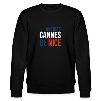 Antibes Cannes be Nice - Sweat bio CHANGER Stanley/Stella Unisexe - noir - Devant - Nik (191cm) & Marisol (170cm)