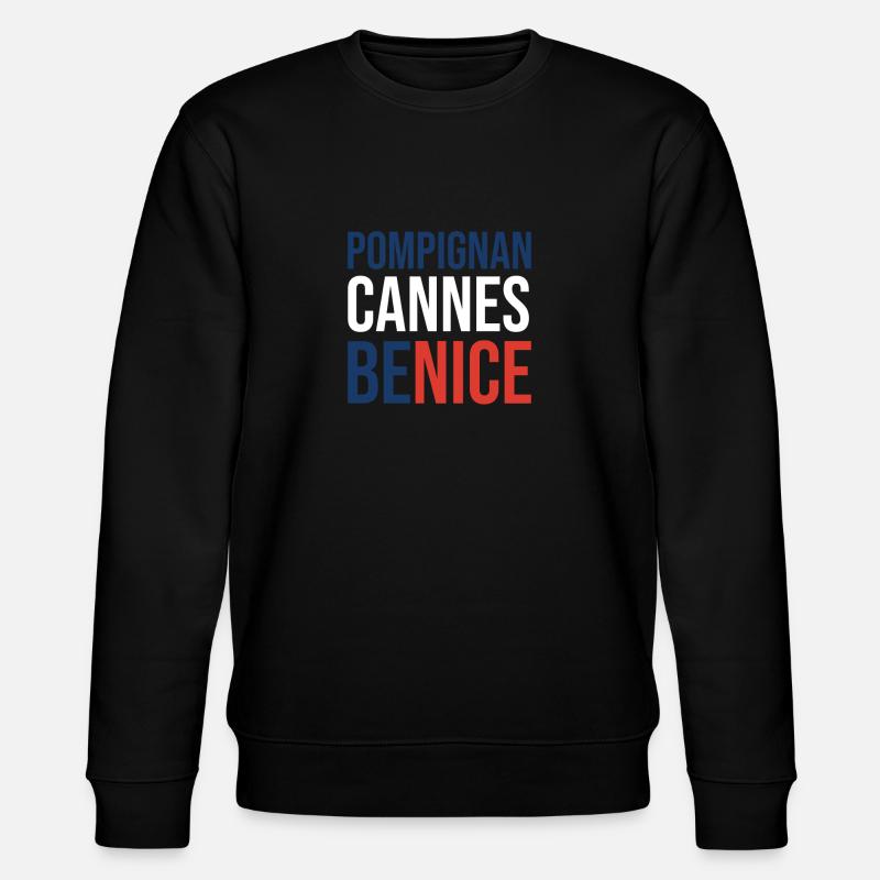 Pompignan Cannes be Nice - Sweat bio CHANGER Stanley/Stella Unisexe - noir