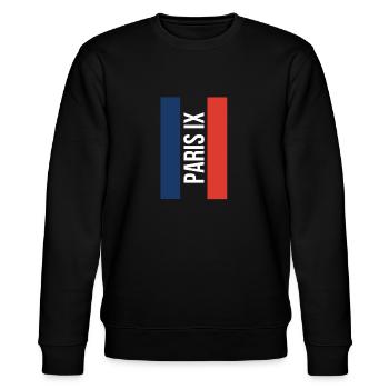 Paris IX Souvenir Paris 9 Paris - Stanley/Stella Unisex Bio-Sweatshirt CHANGER  - Schwarz - Vorne - Nik (191cm) & Marisol (170cm)