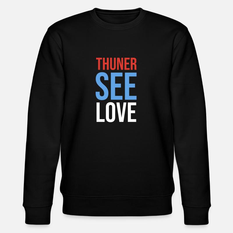 Fischen am Thunersee - Stanley/Stella Unisex Bio-Sweatshirt CHANGER  - Schwarz