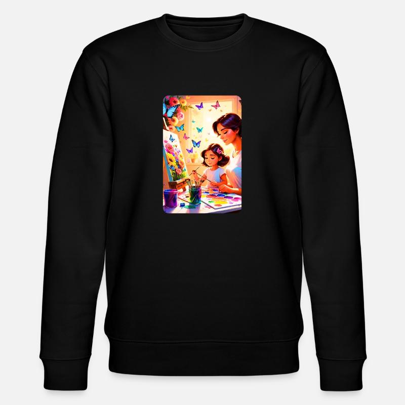 personalisiertes Design-Muttergeschenk - Stanley/Stella Unisex Bio-Sweatshirt CHANGER  - Schwarz