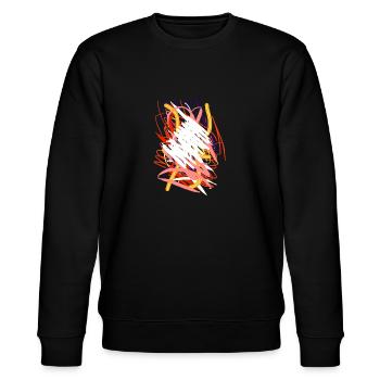Der authentische Künstlerhoodie in abstrakt - Stanley/Stella Unisex Bio-Sweatshirt CHANGER  - Schwarz - Vorne - Nik (191cm) & Marisol (170cm)