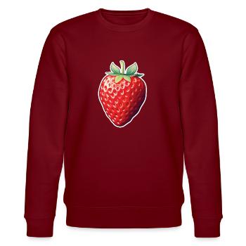 Fraise fruitée - Sweat bio CHANGER Stanley/Stella Unisexe - bordeaux - Devant - Nik (191cm) & Marisol (170cm)