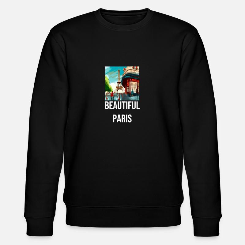 Beautiful Paris - das wunderschöne Paris - Stanley/Stella Unisex Bio-Sweatshirt CHANGER - Schwarz