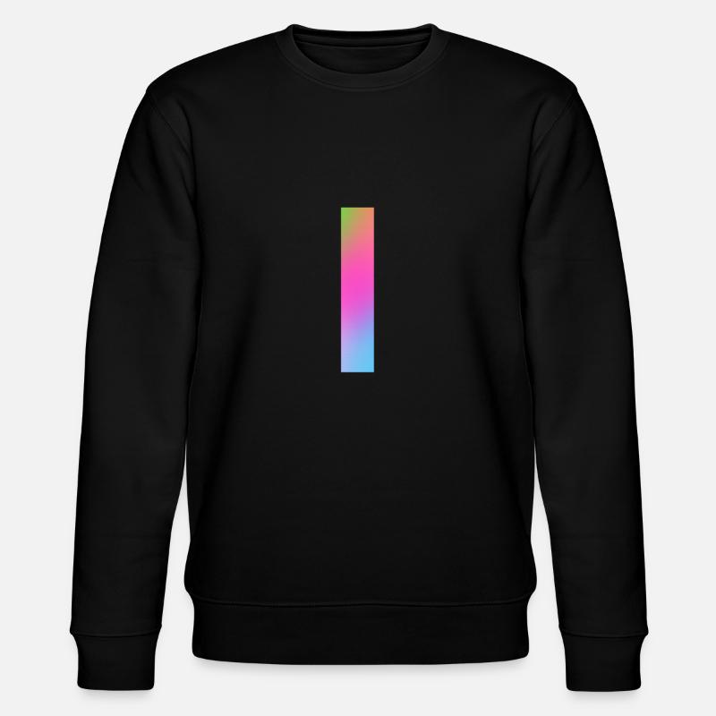 Regenbogenstreifen durch die Mitte - Stanley/Stella Unisex Bio-Sweatshirt CHANGER - Schwarz
