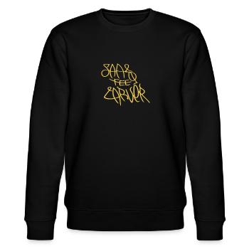 Saas-Fee Carver Kids Geschenk - Stanley/Stella Unisex Bio-Sweatshirt CHANGER  - Schwarz - Vorne - Nik (191cm) & Marisol (170cm)