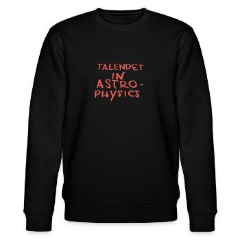 Trashiges Astrophysiker Geschenk - Stanley/Stella Unisex Bio-Sweatshirt CHANGER  - Schwarz - Vorne - Nik (191cm) & Marisol (170cm)