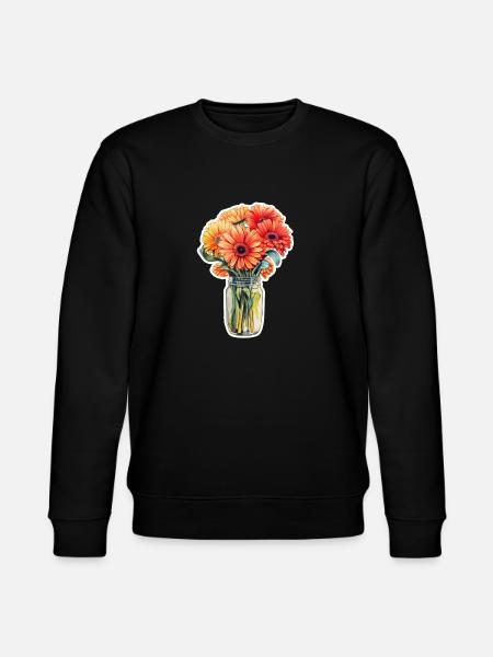 Gerbera Daisies - Stanley/Stella CHANGER Unisex Organic Sweatshirt - black