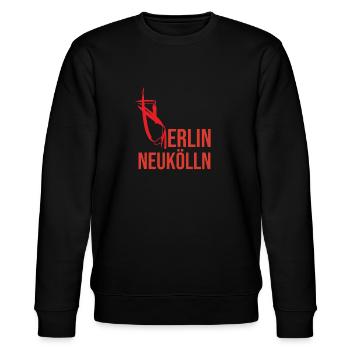 Berlin Neukölln - Sweat bio CHANGER Stanley/Stella Unisexe - noir - Devant - Nik (191cm) & Marisol (170cm)