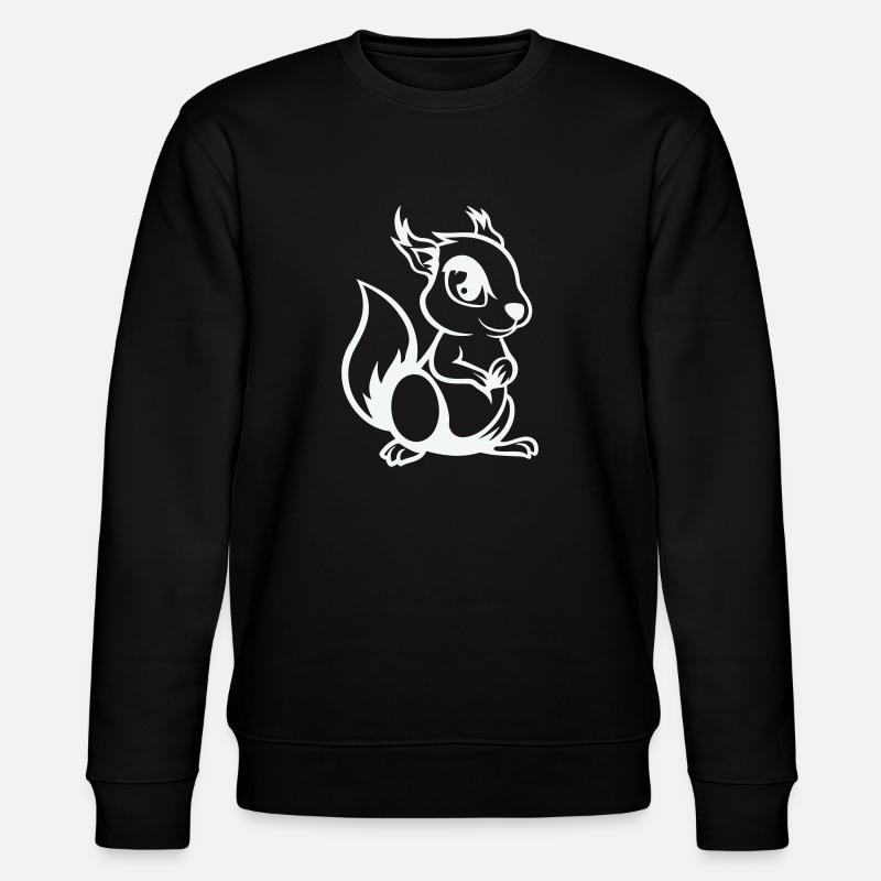Squirrel Comic - Stanley/Stella CHANGER Unisex Organic Sweatshirt - black