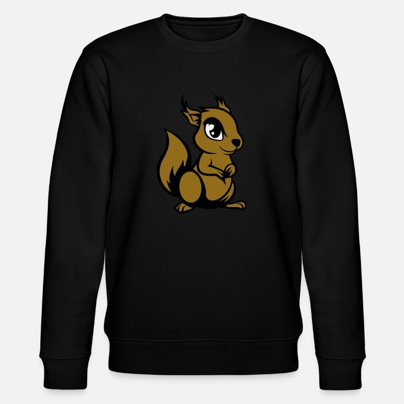 eichhörnchen comic tier - Stanley/Stella Unisex Bio-Sweatshirt CHANGER  - Schwarz