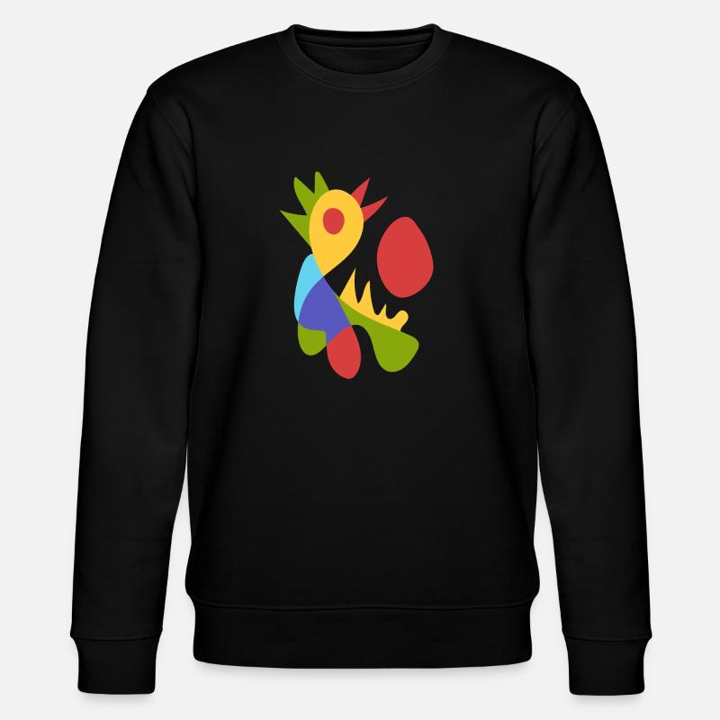 morning chicken bold abstract - Stanley/Stella CHANGER Unisex Organic Sweatshirt - black