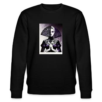 Spitze & Lügen - Stanley/Stella Unisex Bio-Sweatshirt CHANGER  - Schwarz - Vorne - Nik (191cm) & Marisol (170cm)