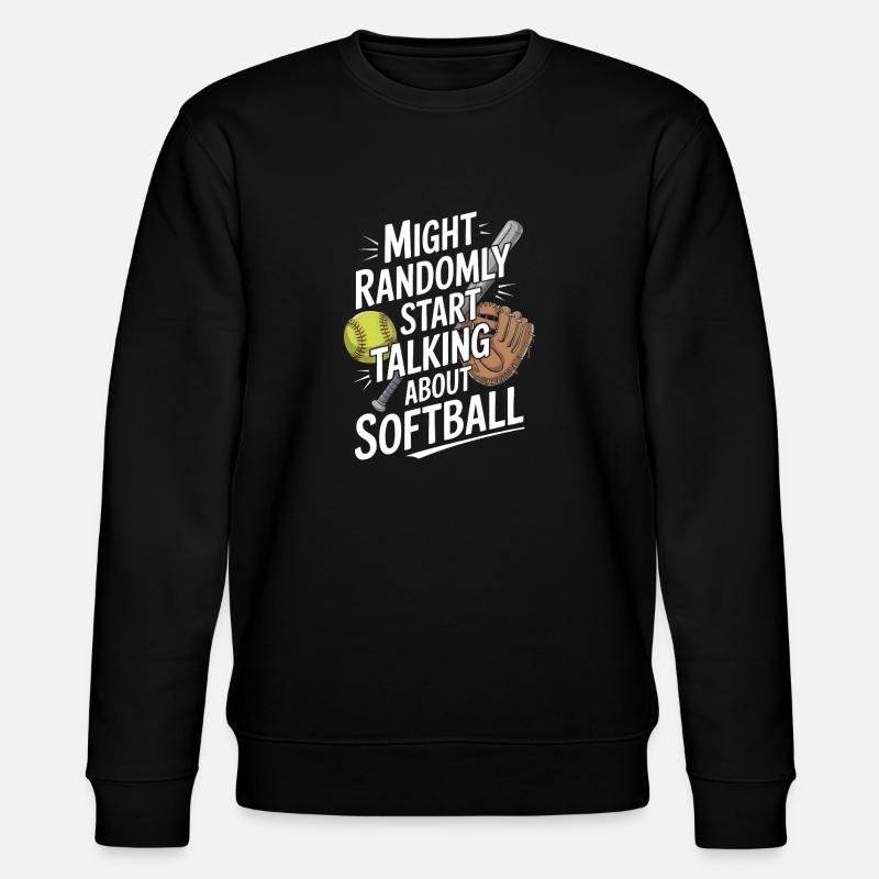 Lustige Softball-Saison Baseball-Pitcher-Catcher - Stanley/Stella Unisex Bio-Sweatshirt CHANGER  - Schwarz