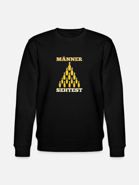 Men's Eye Test Beer Saying - Stanley/Stella CHANGER Unisex Organic Sweatshirt - black
