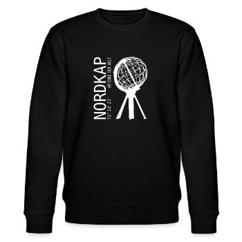 NORDKAP AM ENDE DER WELT WELTKUGEL NORWEGEN Norway - Stanley/Stella Unisex Bio-Sweatshirt CHANGER  - Schwarz - Vorne - Nik (191cm) & Marisol (170cm)