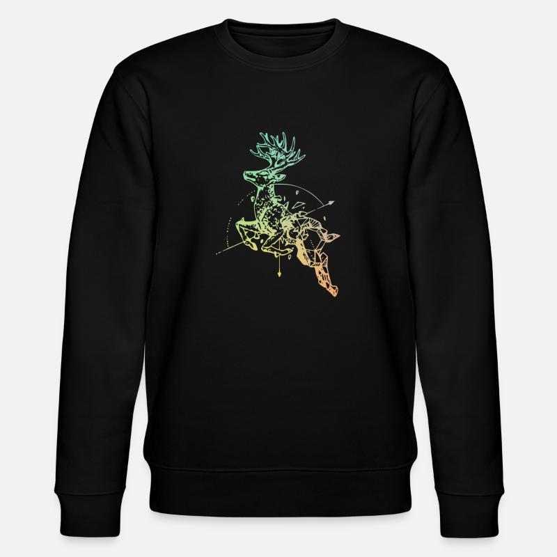 Cerf avec boussole - Sweat bio CHANGER Stanley/Stella Unisexe - noir