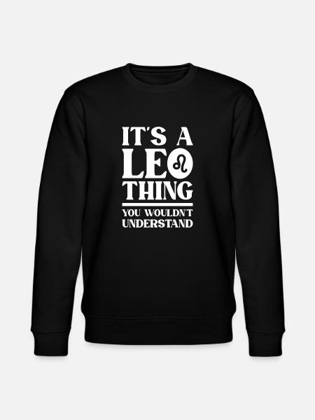 Sternzeichen Löwe - Stanley/Stella Unisex Bio-Sweatshirt CHANGER  - Schwarz