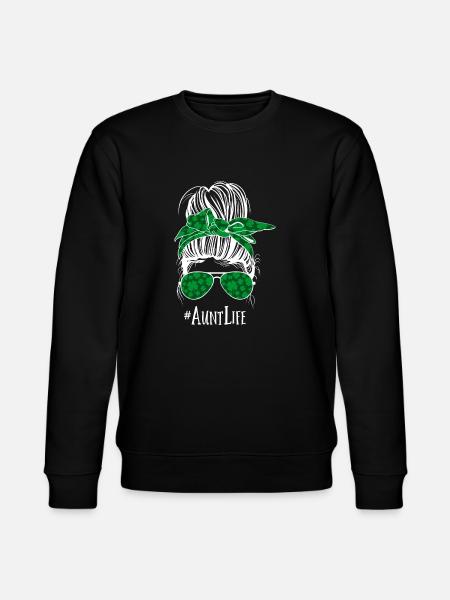 Aunt Messy Dutt St. Patricks - Stanley/Stella CHANGER Unisex Organic Sweatshirt - black