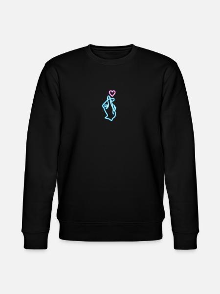 Saranghae Hand Finger Heart K-Pop - Stanley/Stella CHANGER Unisex Organic Sweatshirt - black