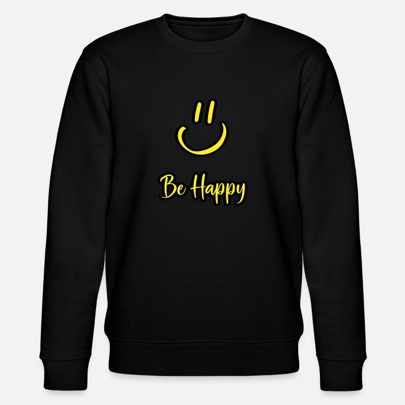 Sei glücklich - Stanley/Stella Unisex Bio-Sweatshirt CHANGER  - Schwarz