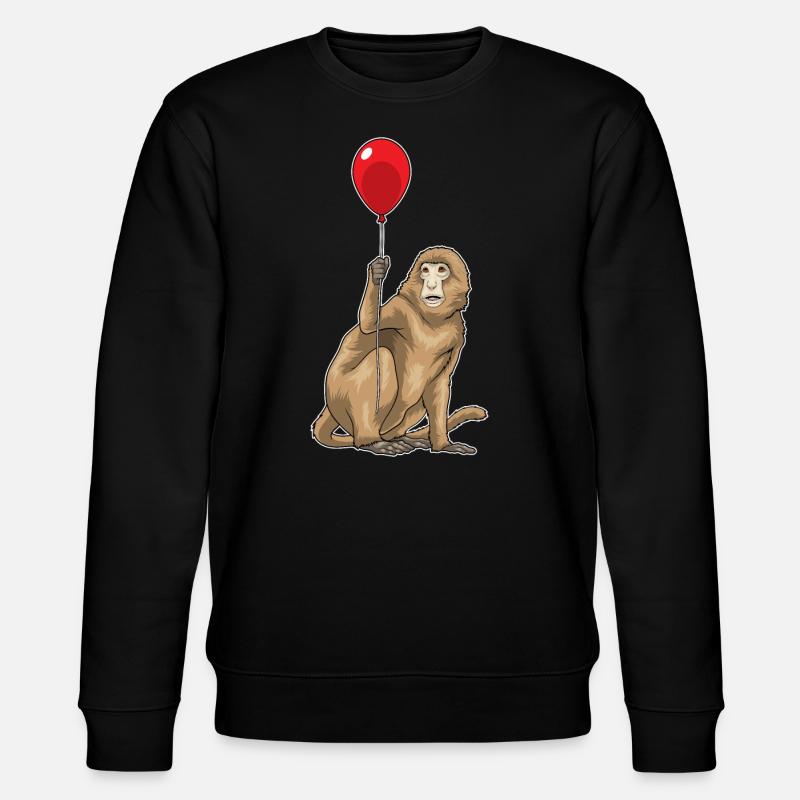 Affe Luftballon - Stanley/Stella Unisex Bio-Sweatshirt CHANGER  - Schwarz