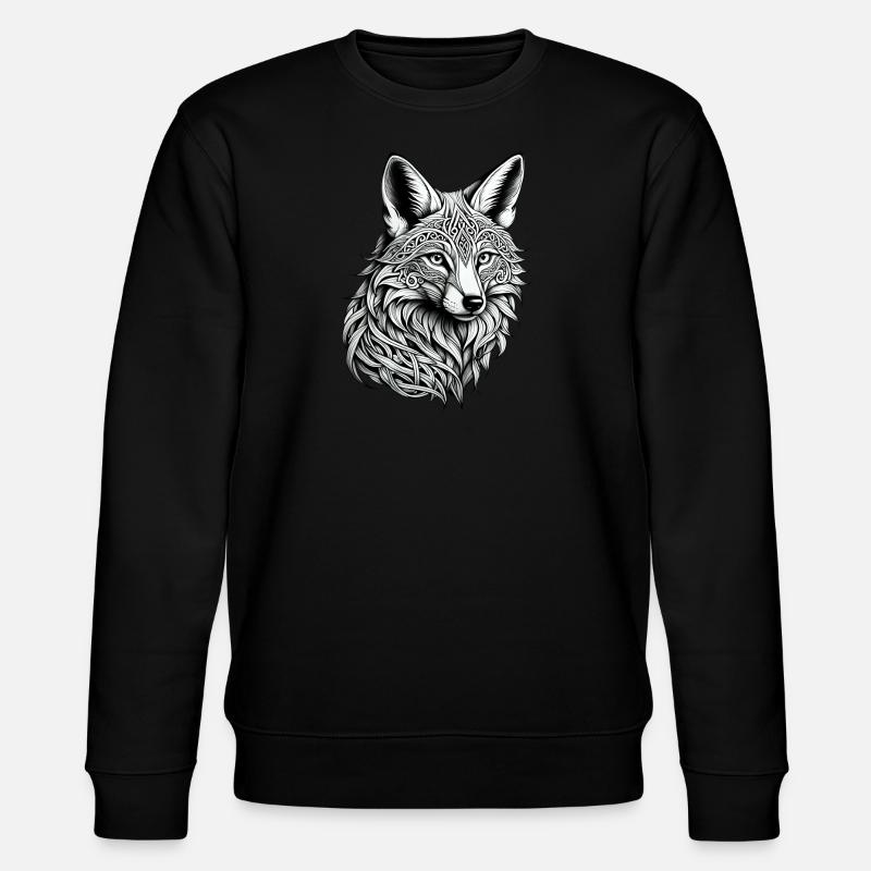 Keltischer Fuchs - Stanley/Stella Unisex Bio-Sweatshirt CHANGER  - Schwarz