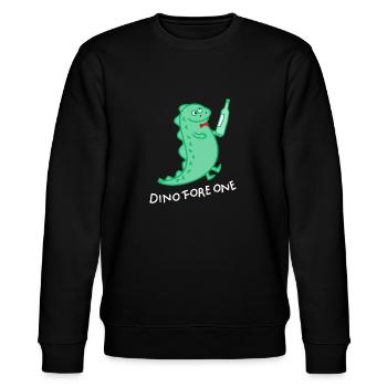 Dino for one (c) - Stanley/Stella CHANGER Unisex Organic Sweatshirt - black - Front - Nik (191cm) & Marisol (170cm)