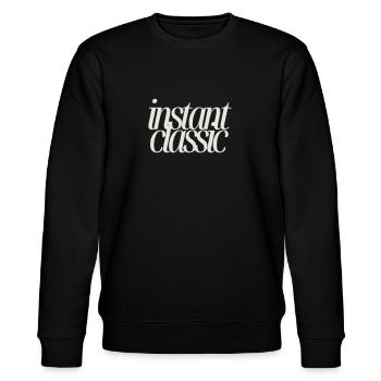 Instant Classic - Minimalist Text Design - Stanley/Stella CHANGER Unisex Organic Sweatshirt - black - Front - Nik (191cm) & Marisol (170cm)