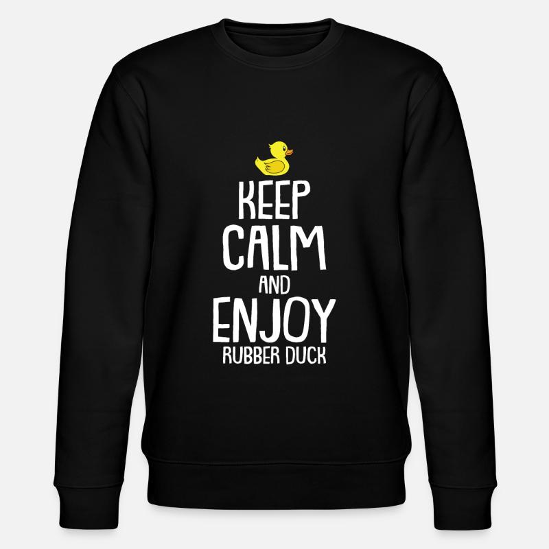 Rubber duck squeaky duck - Stanley/Stella CHANGER Unisex Organic Sweatshirt - black
