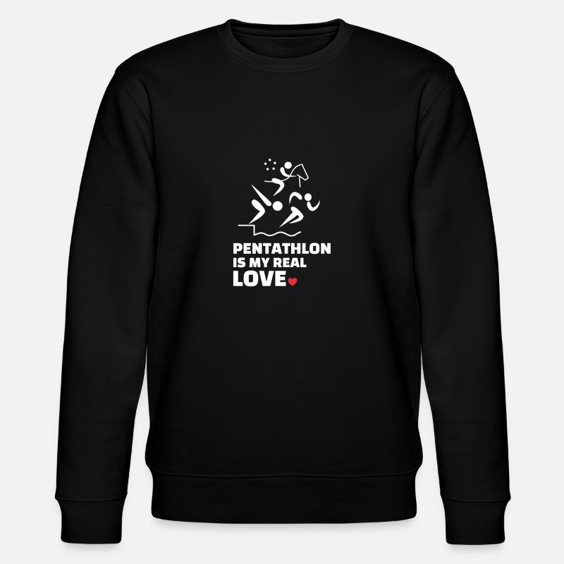 Ich Liebe Fünfkampf - Stanley/Stella Unisex Bio-Sweatshirt CHANGER - Schwarz