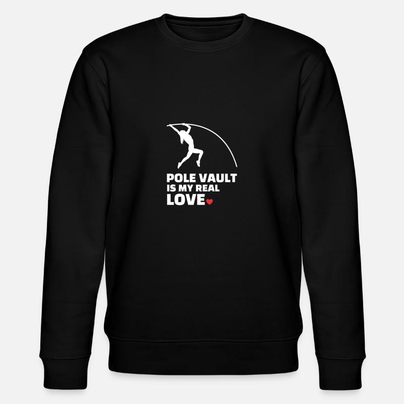 Ich Liebe Stabhochsprung - Stanley/Stella Unisex Bio-Sweatshirt CHANGER  - Schwarz