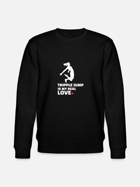 I love triple jump - Stanley/Stella CHANGER Unisex Organic Sweatshirt - black