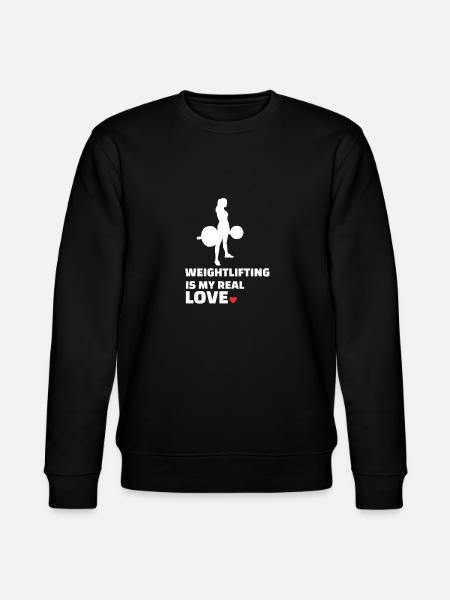 I love weightlifting - Stanley/Stella CHANGER Unisex Organic Sweatshirt - black
