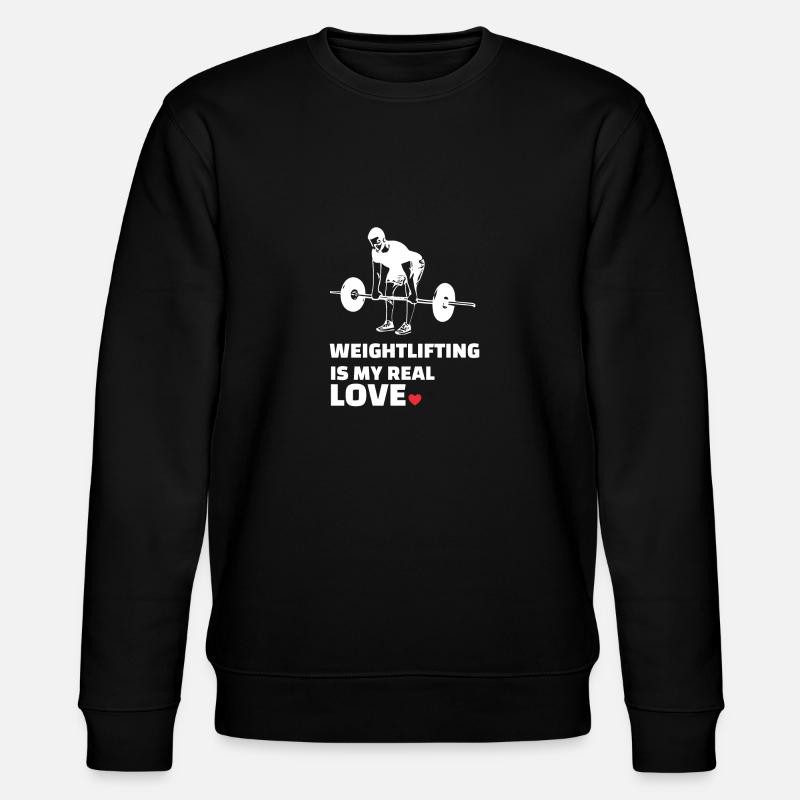 Ich Liebe Gewichtheben - Stanley/Stella Unisex Bio-Sweatshirt CHANGER  - Schwarz