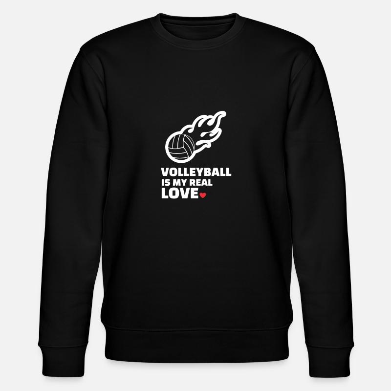 Ich Liebe Volleyball - Stanley/Stella Unisex Bio-Sweatshirt CHANGER  - Schwarz